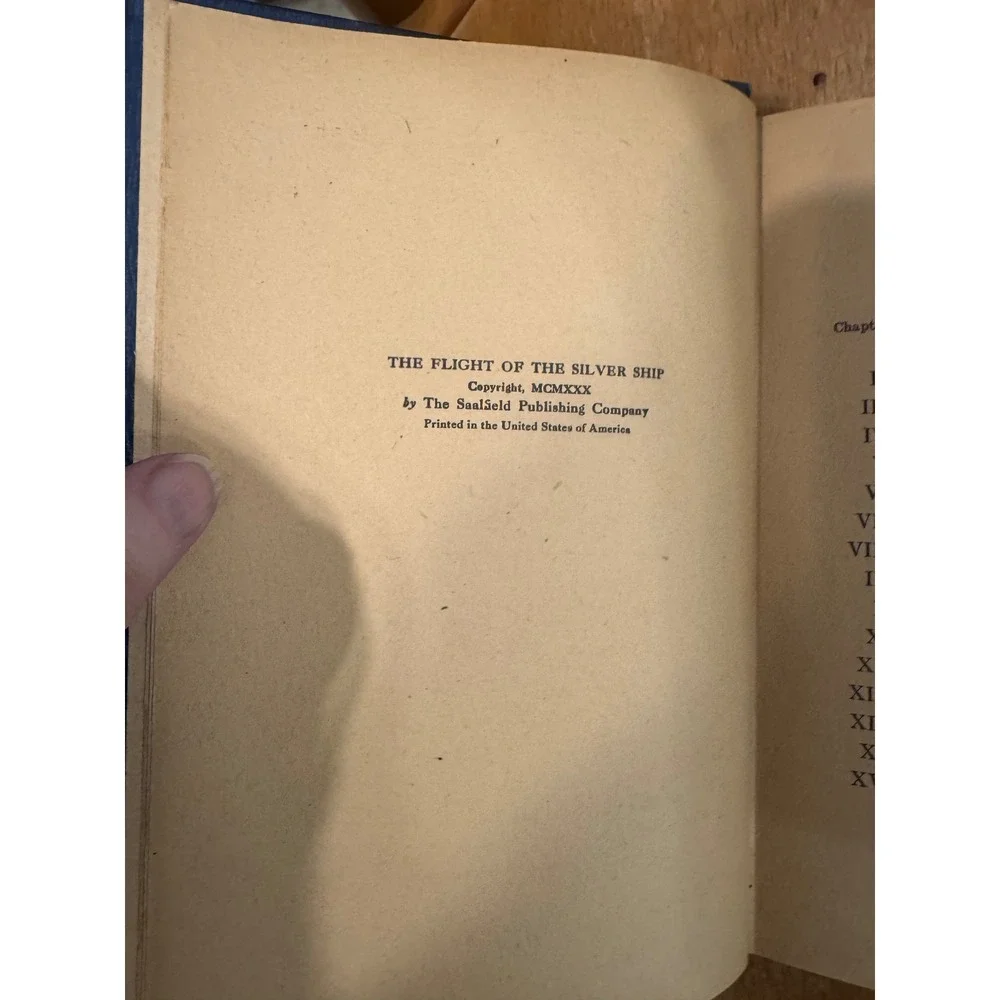 The Flight of the Silver Ship‎ by Hugh McAlister 1929 Vintage Childrens Book